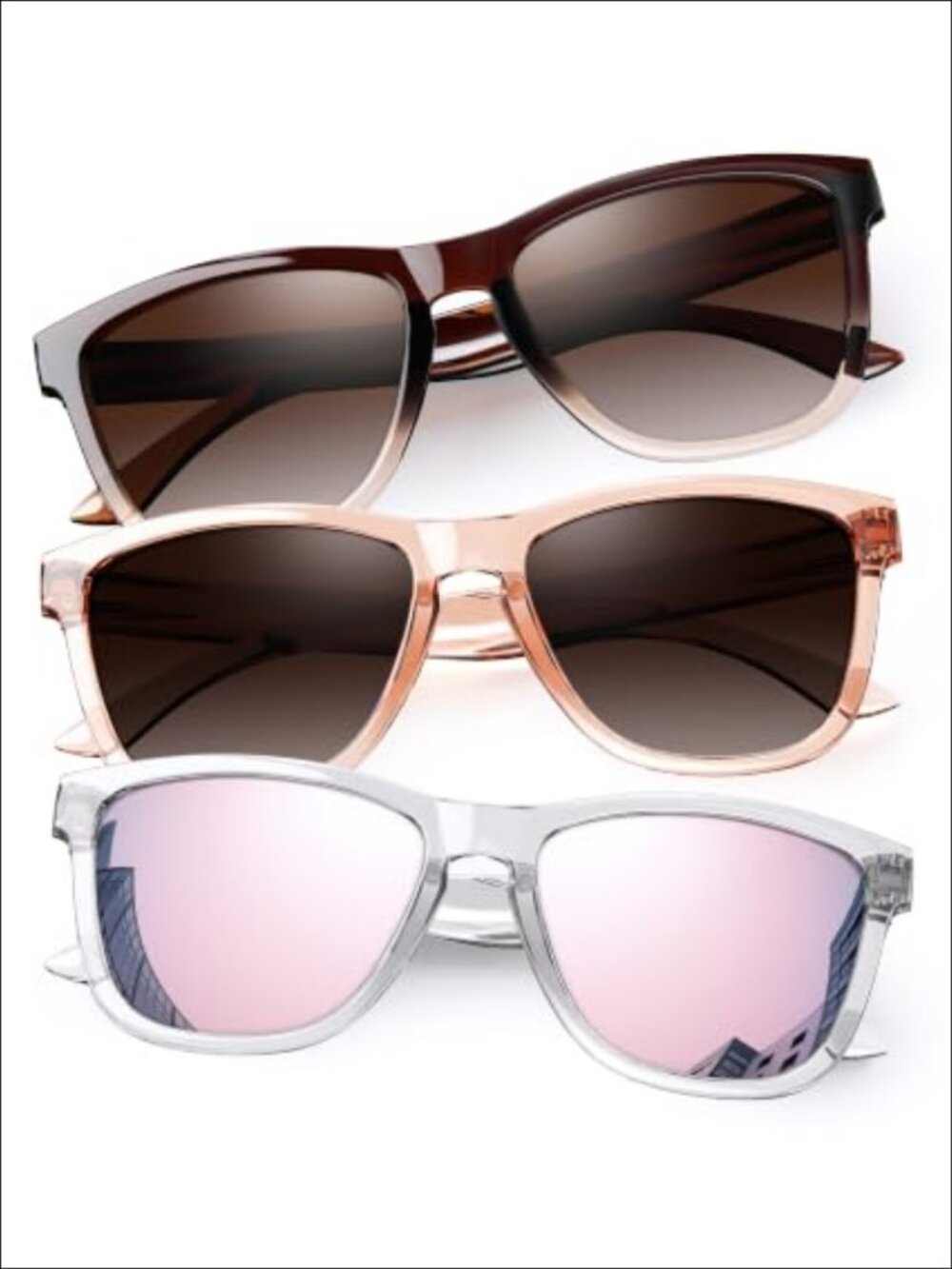 Polarized Square Sunglasses UV400 Retro Full Frame Trendy